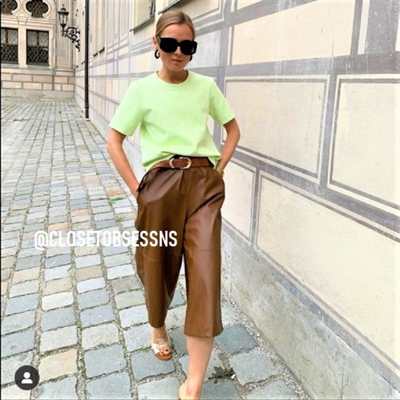 Zara Pants - SOLD! ZARA Faux Leather Long Shorts